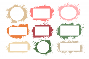 وکتور قاب عکس طرح اشکال هندسی رنگی چند تایی